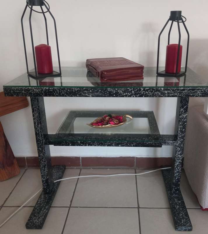 Glass and Granite Decorative Table