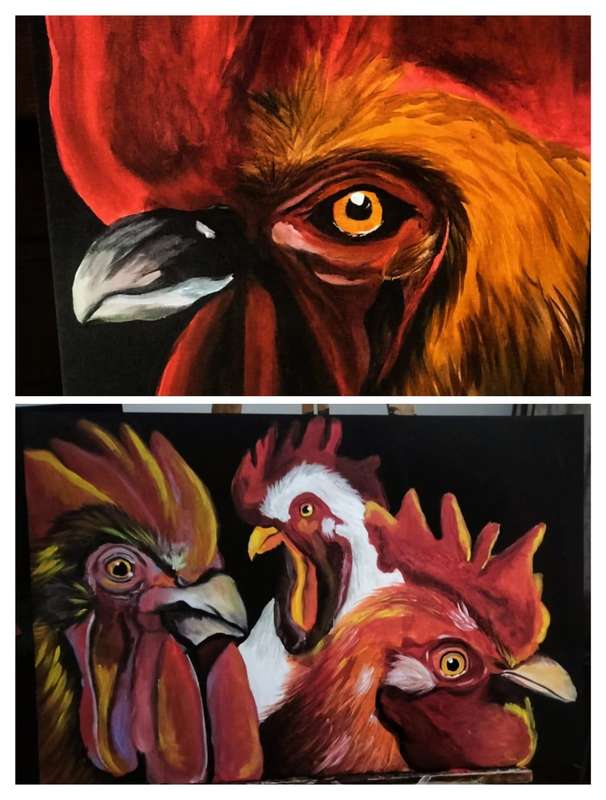 Chicken CANVAS art