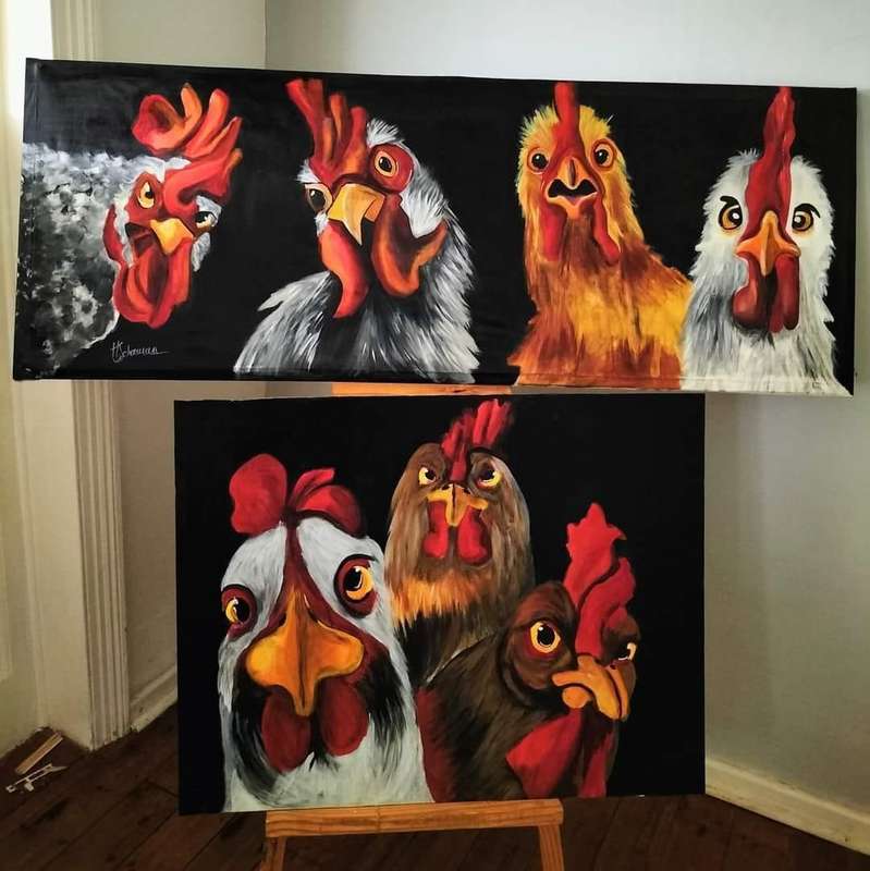 Chicken CANVAS art