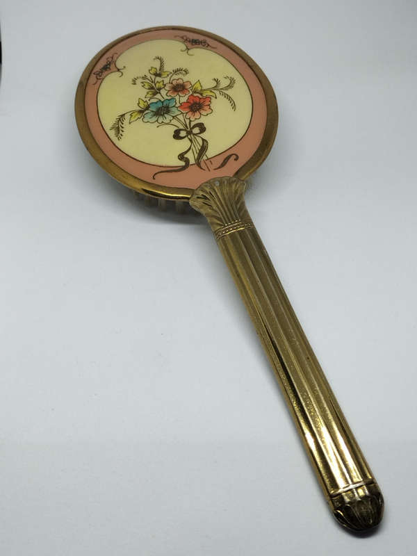 Antique Brush With Floral Design