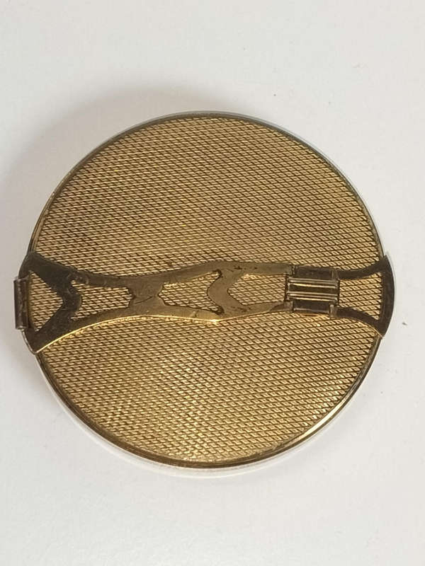Vintage Gold Tone Stratton Compact Vanity Mirror
