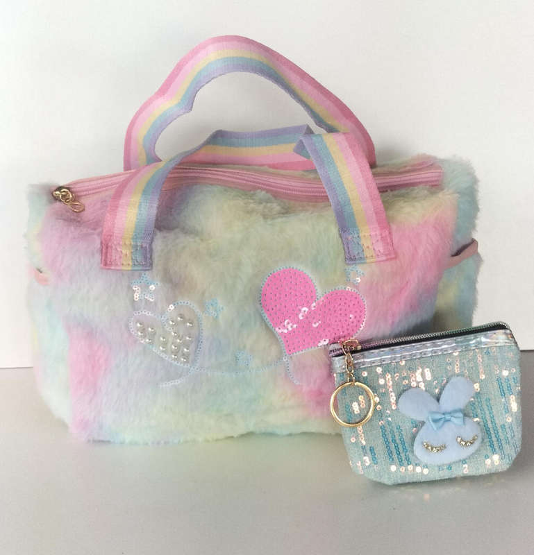 Handbag and Glittery Purse Set