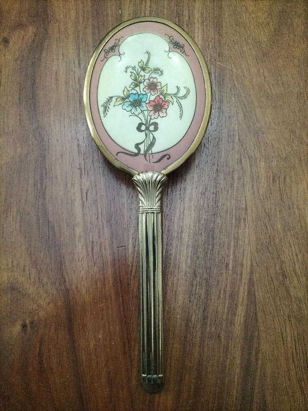 Vintage brush with floral design