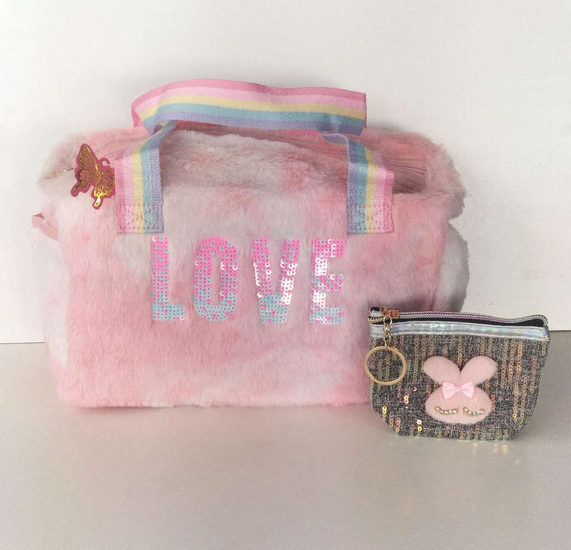 Handbag and Glittery Purse Set