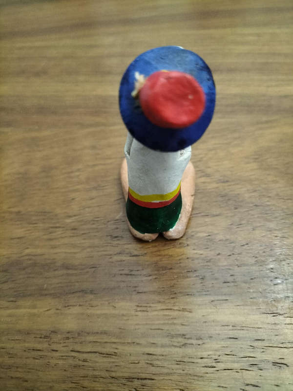 Vintage pottery clown figurine