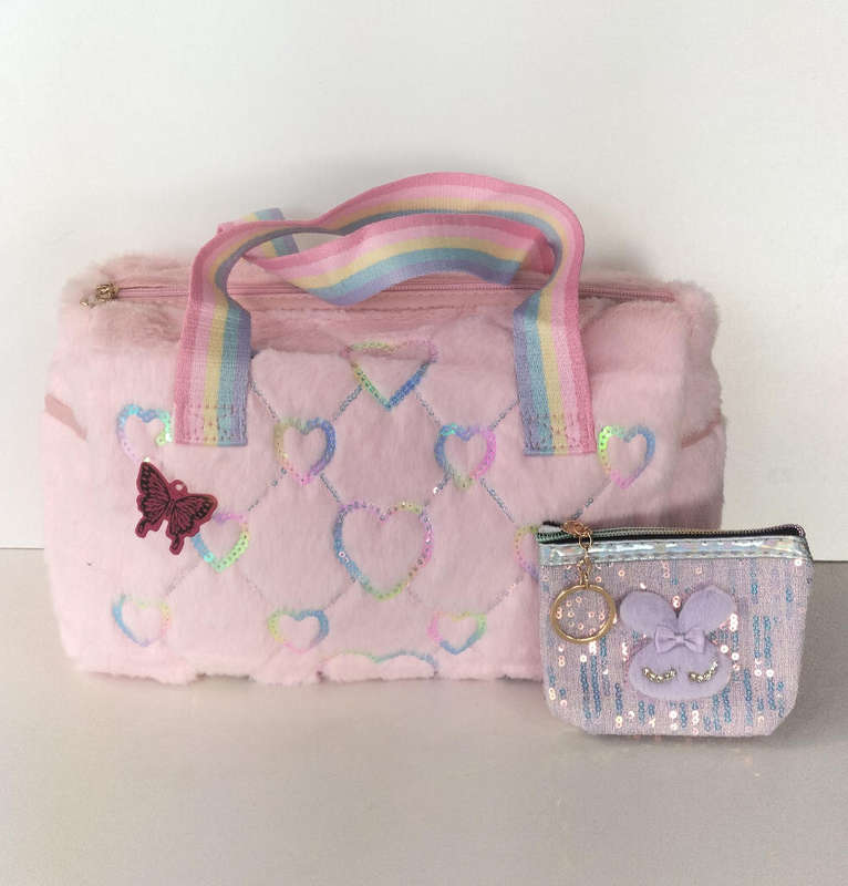 Handbag and Glittery Purse Set