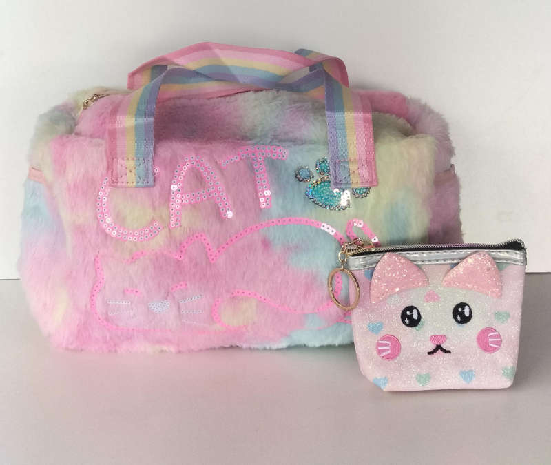 Handbag and Glittery Purse Set