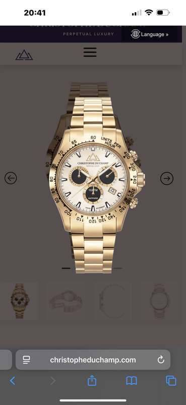 Christophe Duchamp Grand Mont Gold.