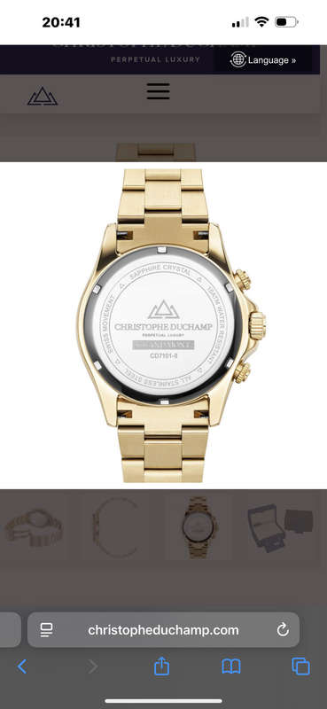 Christophe Duchamp Grand Mont Gold.