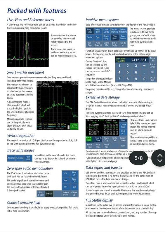 Aim-TTi PSA2702 Handheld Spectrum Analyzers