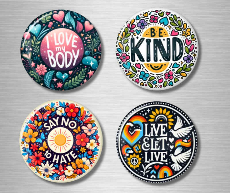 Fridge Magnet Set 'Be Kind' - Strong grip, non-scratch, interior design quality.