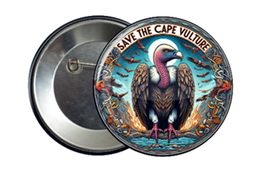 Save The Cape Vulture Unusual Accessory Badge - Animal, Wildlife & Nature Conservation Gift Idea