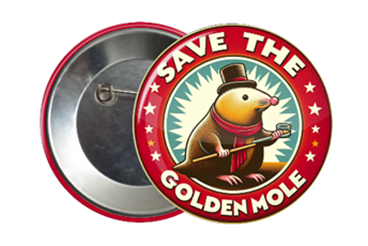 Save The Golden Mole Nature Conservation Accessory Badge