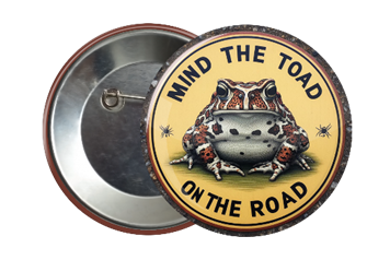 Mind The Toad On The Road Nature Conservation Accessory Badge
