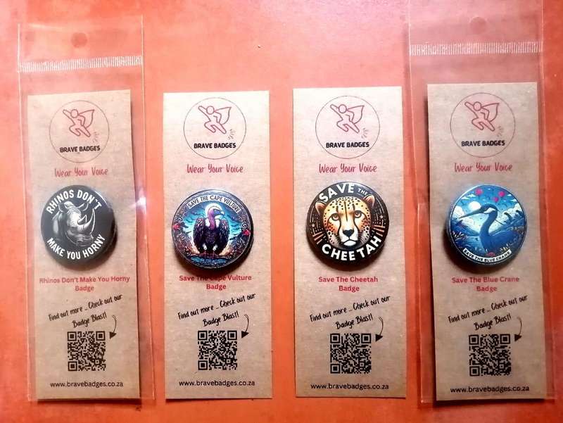 Rhino's Don't Make You Horny Badge - Animal & Wildlife Conservation Accessory & Gift Idea