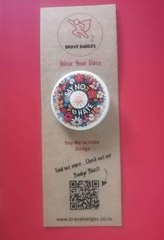 Say No To Hate Accessory Badge - New Retro Fashion For Beautiful Rebels