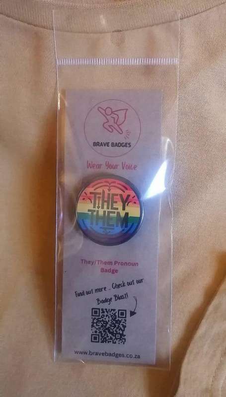 LGBTQ They Them Pronoun Badge