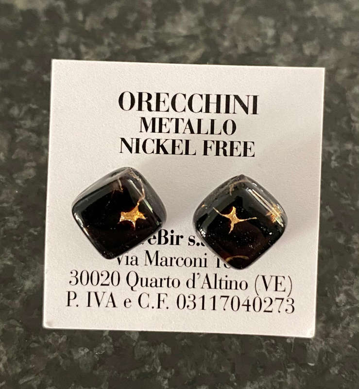 Authentic Murano Glass Earrings  Handmade in Venice, Italy