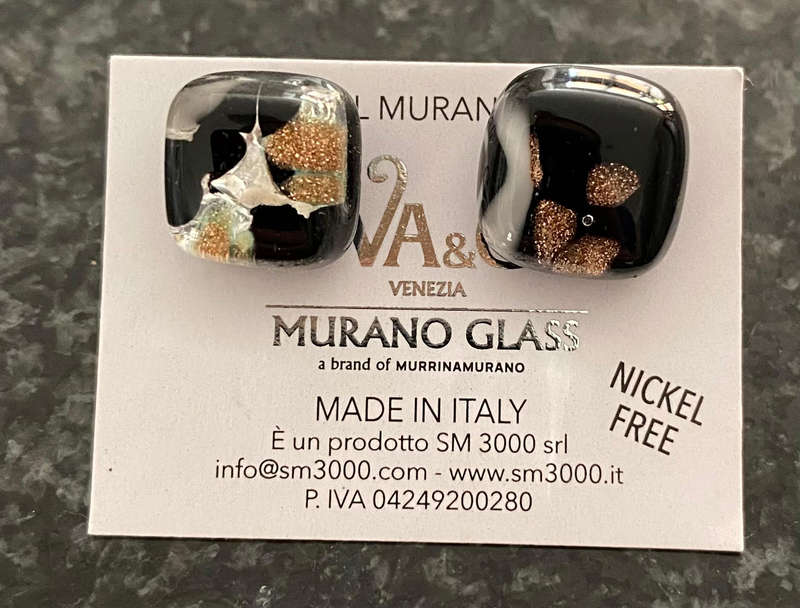 Authentic Murano Glass Earrings  Handmade in Venice, Italy