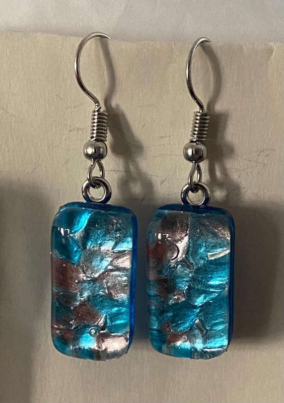 Authentic Murano Glass Earrings  Handmade in Venice, Italy
