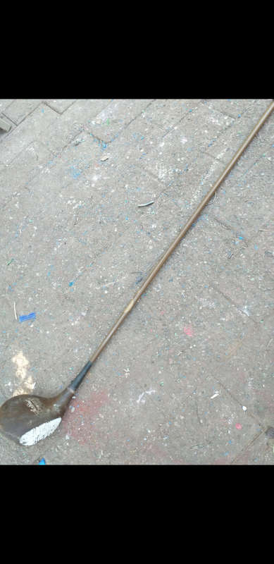 Vintage wooden golf driver