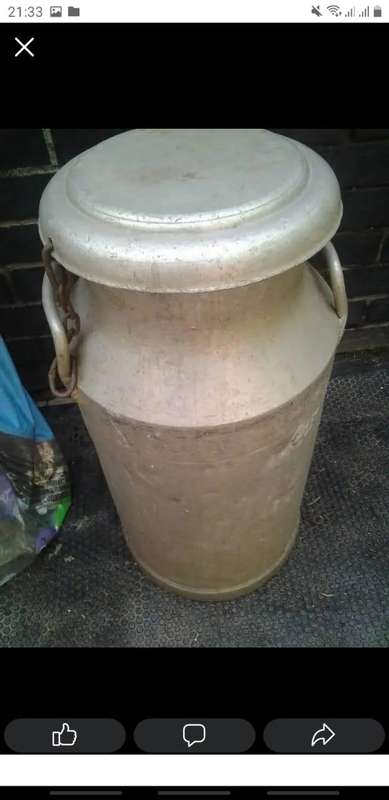 Vintage large milk can