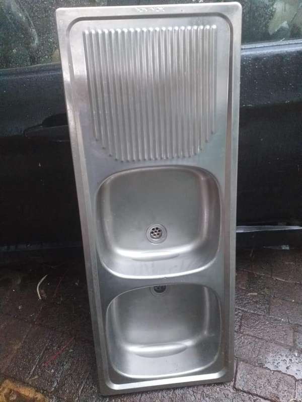 dominox stainless steel double sink