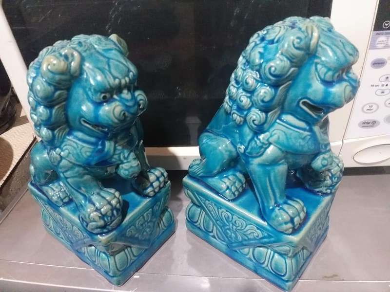 Vintage turquoise foo dog