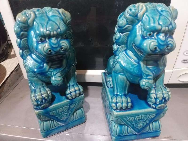 Vintage turquoise foo dog