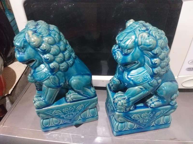 Vintage turquoise foo dog