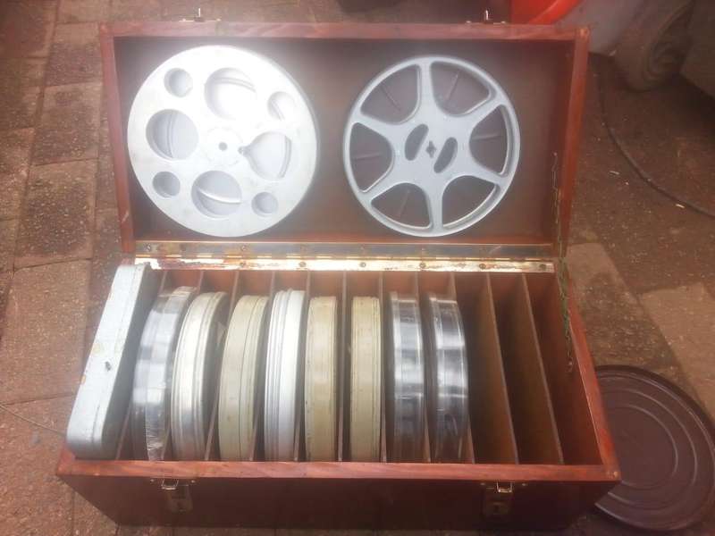 Vintage film casings in box no film