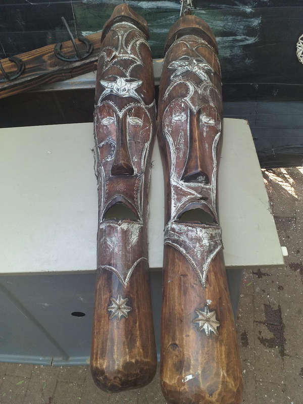 Wooden decorative masks