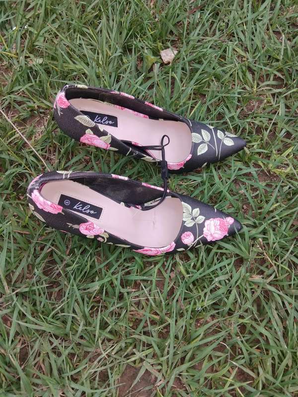 Ladies Floral Print Court Shoe