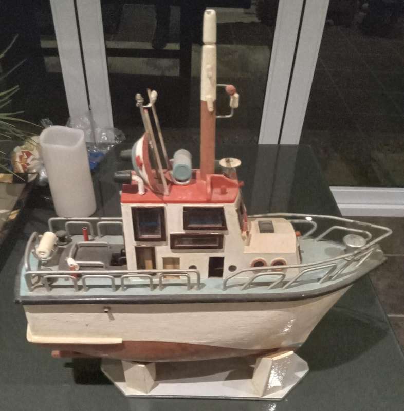 Vintage Hand Made Wooden Fish Trawler Port Nolloth Model