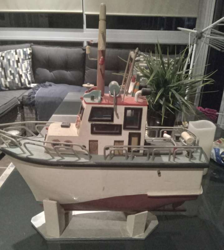 Vintage Hand Made Wooden Fish Trawler Port Nolloth Model