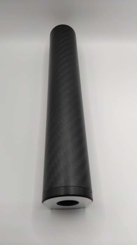 Pellet Gun Silencer 30mm  1/2'' UNF CARBON WRAPPED