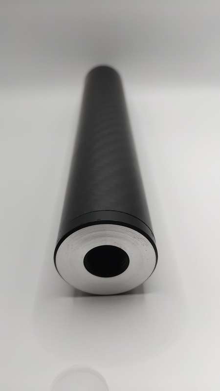 Pellet Gun Silencer 30mm  1/2'' UNF CARBON WRAPPED