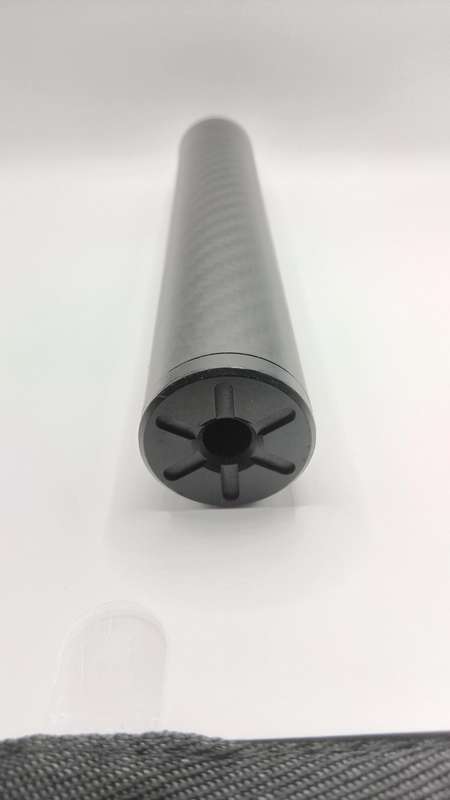 Pellet Gun Silencer 30mm  1/2'' UNF CARBON WRAPPED