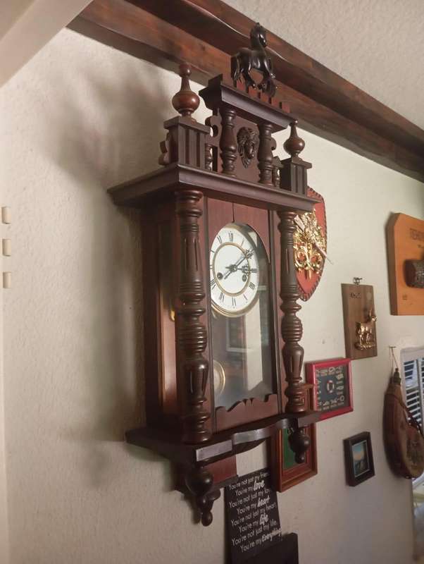 Antique German Regulator wall clock 100 % working condition with Key