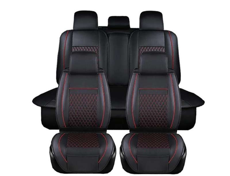 10-Piece Universal Car Seat Cover Set  PU Leather, Waterproof, Breathable, Full Protection