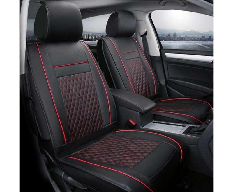 10-Piece Universal Car Seat Cover Set  PU Leather, Waterproof, Breathable, Full Protection