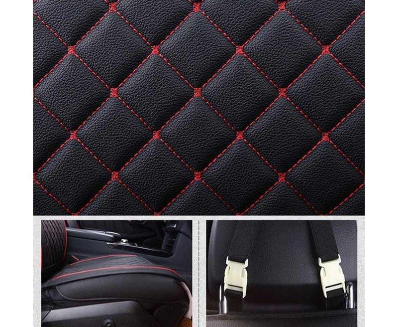 10-Piece Universal Car Seat Cover Set  PU Leather, Waterproof, Breathable, Full Protection