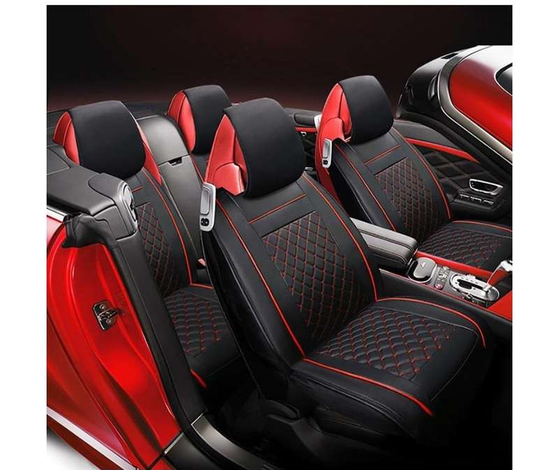 10-Piece Universal Car Seat Cover Set  PU Leather, Waterproof, Breathable, Full Protection
