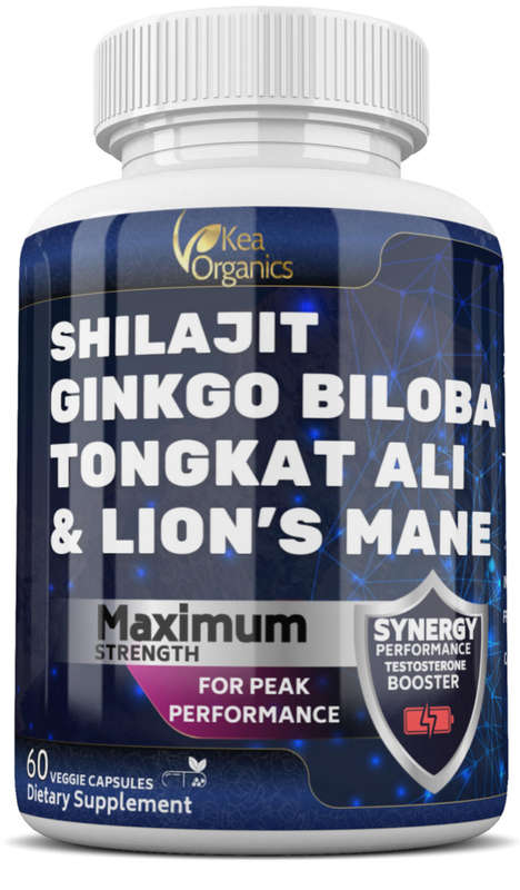 Kea Organics - Shilajit, Ginkgo Biloba, Tongkat Ali, and Lion's Mane - 60 Caps