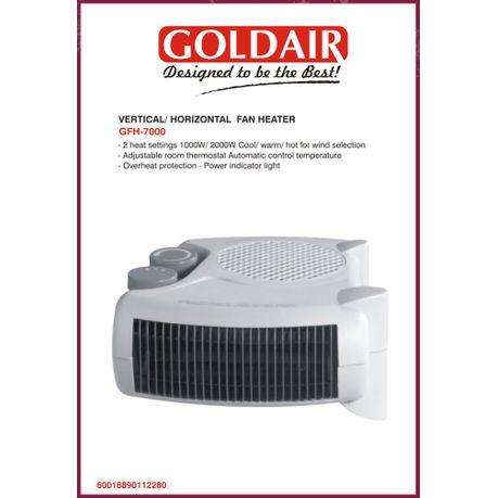 Goldair GFH-7000 Vertical & Horizontal Fan Heater - Efficient All-Season Comfort