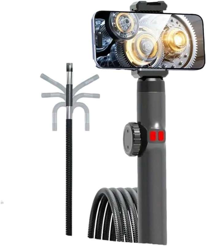 Portable Handheld HD Endoscope with 1m Flexible Cable  Built-In Display & LED Light | Car, Drain &