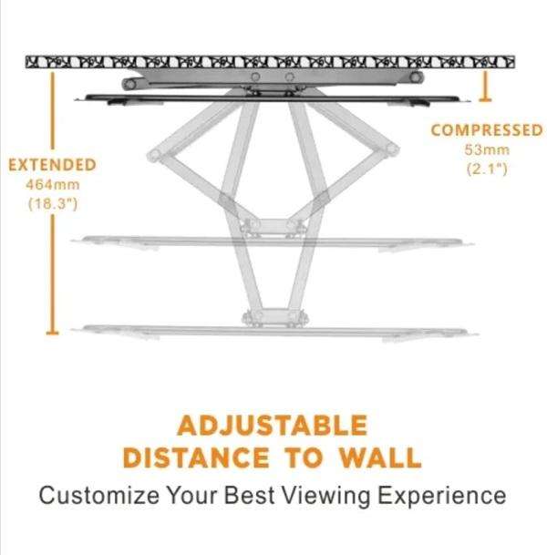 L580 Full Motion TV Wall Mount Bracket for 3780 Screens  Heavy-Duty Swivel & Tilt, VESA Compatib
