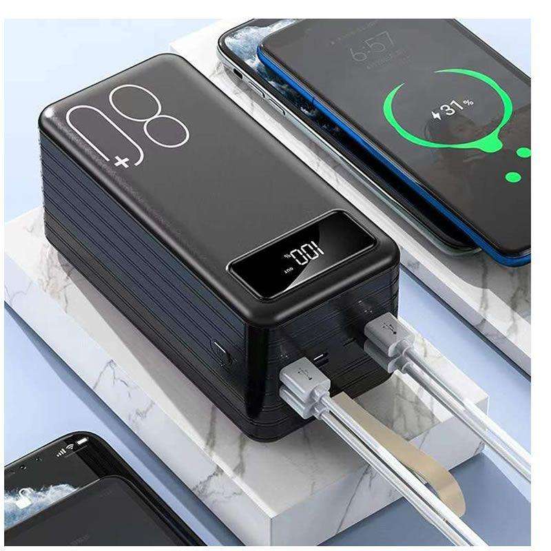 P8 SOVO 80,000mAh Power Bank with 3 Built-In Cables & LED Flashlight  Ultra-High Capacity, Multi-De
