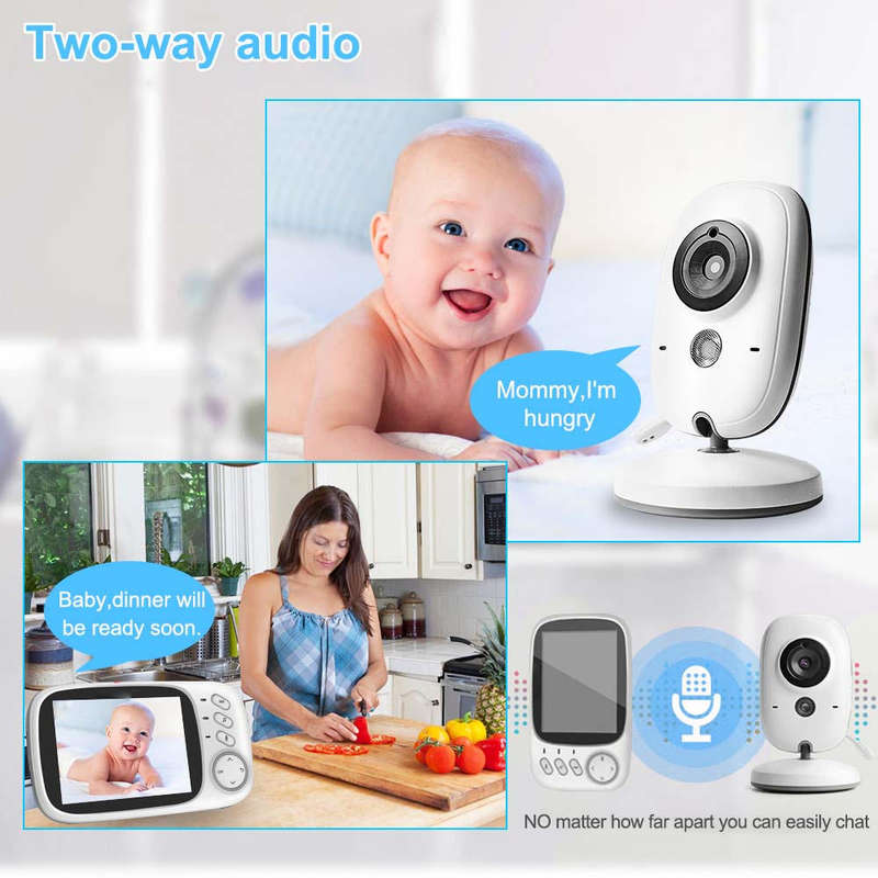 Wireless 3.2" Video Baby Monitor with Audio & Night Vision and Vox