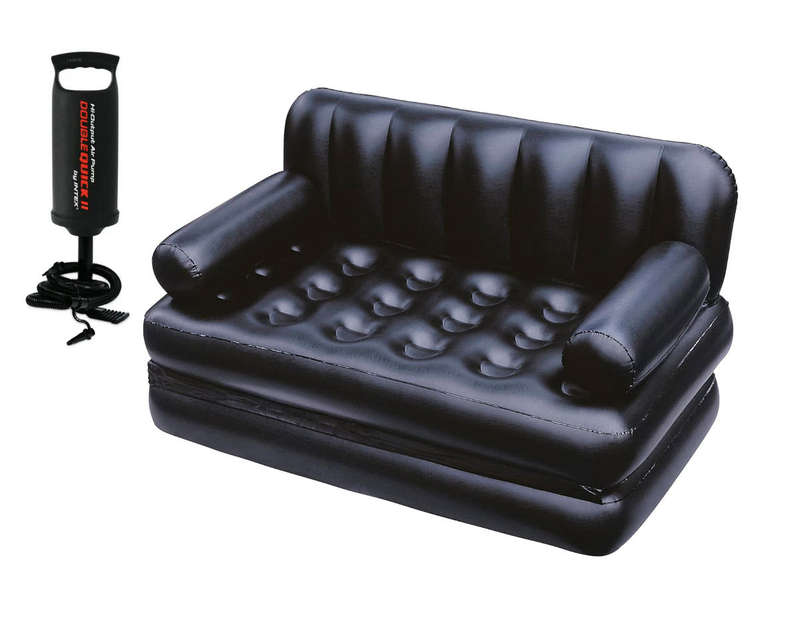 Versatile 5-in-1 Inflatable Air Couch with Electric Pump - Sofa, Bed & Lounger Combo for Home & Camp